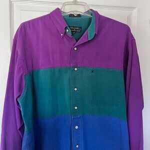 Vintage Colours by Alexander Julian Button Up Shirt Men's Large EUC 90's